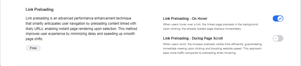 Link preloading in URLsLab