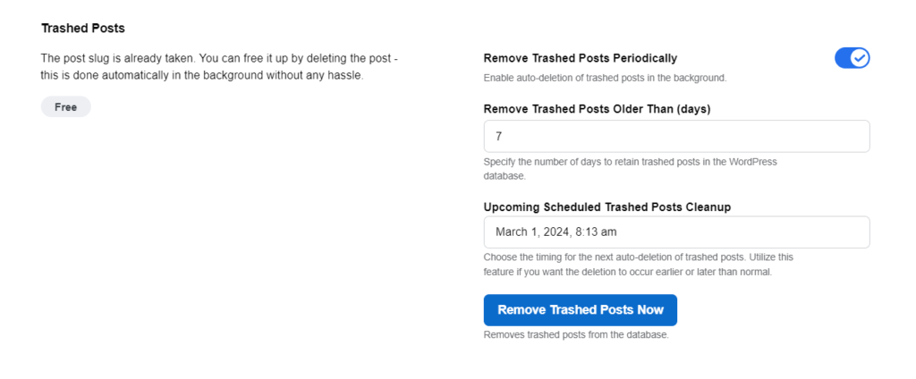 A screenshot of trashed posts