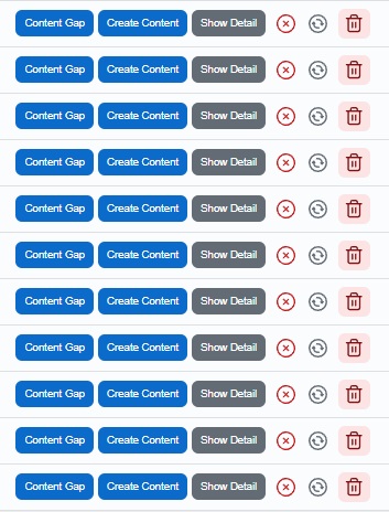 Screenshot of more action regarding queries