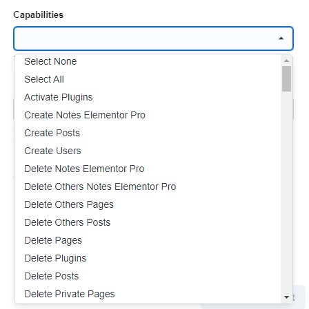 Example of capabilities feature in Redirects feature