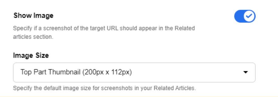 A screenshot of images setting