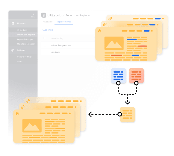 Simplify mass content updates with search and replace